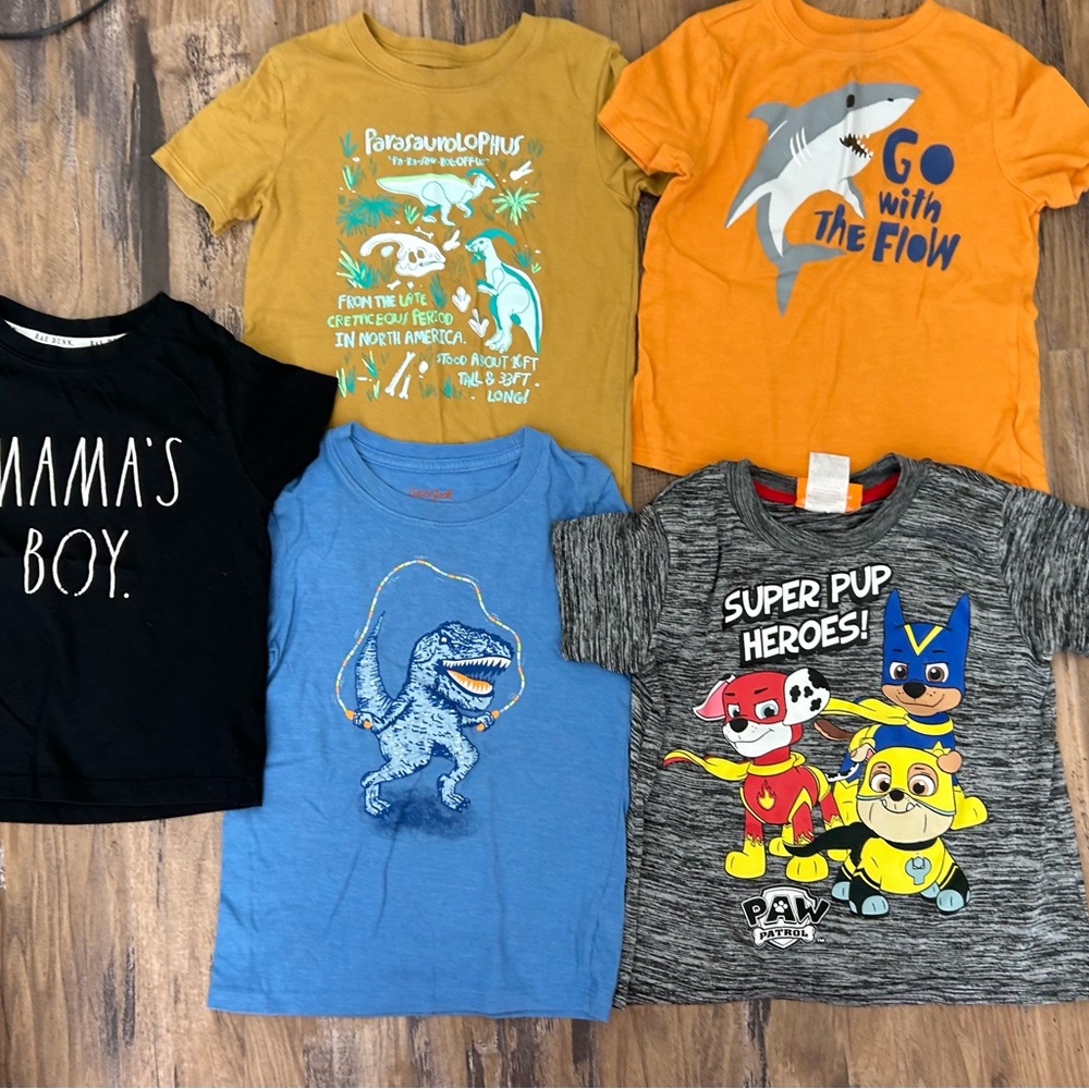 Paw Patrol Super Pup Heroes Gray Tee with Colorful Character Print